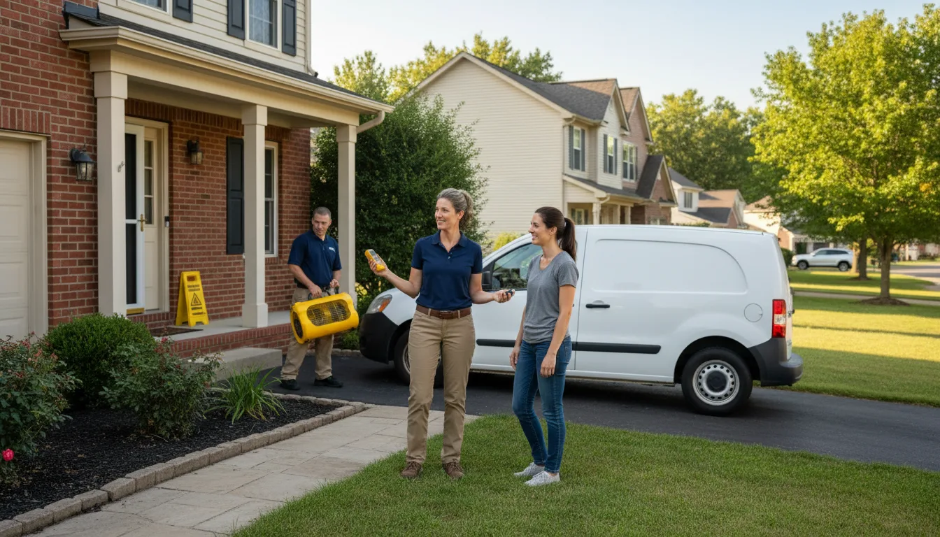 Residential water damage restoration in Crossville, IL